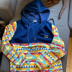 Men's Multicolor Hooded kangaroo fleece
